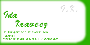 ida kravecz business card